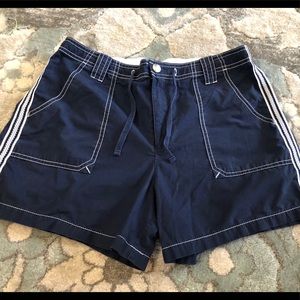 Blue and white shorts